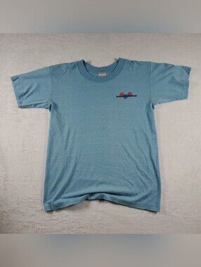 Vintage 80s Hef-T Pacific Scene Surf T-shirt Single-Stitch Made In USA 2XS READ